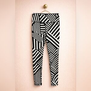 Victoria's Secret Black and White Striped Leggings